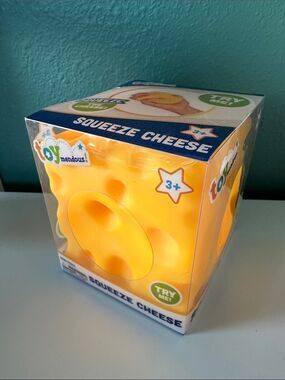 SQUEEZE CHEESE Authentic Sensory Squishy Fidget Stress Toy by Toymendous - Large